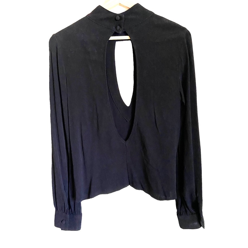 Flynn Skye Leah Black High Neck Long Sleeve Top - Picture 6 of 8